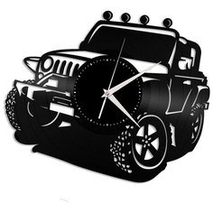 Настенные часы из виниловой пластинки "Jeep" №1 Vinyl Lab
