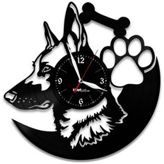 Настенные часы из виниловой пластинки "Овчарка" Vinyl Lab