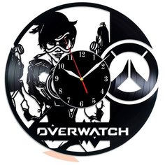 Настенные часы из виниловой пластинки "Overwatch" №1 Vinyl Lab