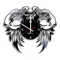 Настенные часы из виниловой пластинки "Workout" №2 Vinyl Lab