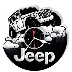 Настенные часы из виниловой пластинки "Jeep" №2 Vinyl Lab
