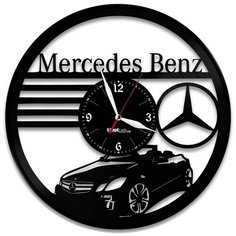 Настенные часы из виниловой пластинки "Mercedes" №4 Vinyl Lab