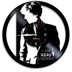 Настенные часы из виниловой пластинки "Шерлок" №3 Vinyl Lab
