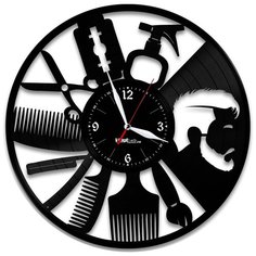 Настенные часы из виниловой пластинки "Барбершоп" №7 Vinyl Lab
