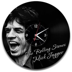 Настенные часы из виниловой пластинки "Мик Джаггер" Vinyl Lab