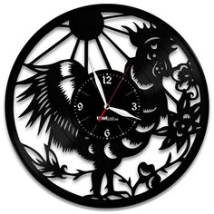 Настенные часы из виниловой пластинки "Петух" №2 Vinyl Lab