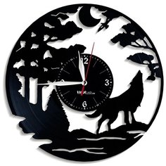 Настенные часы из виниловой пластинки "Волк" №3 Vinyl Lab