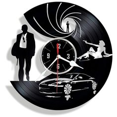 Настенные часы из виниловой пластинки "Джеймс Бонд" №2 Vinyl Lab