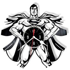 Настенные часы из виниловой пластинки "Супермен" Vinyl Lab