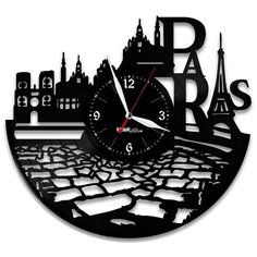Настенные часы из виниловой пластинки "Париж" №4 Vinyl Lab