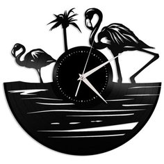 Настенные часы из виниловой пластинки "Фламинго" Vinyl Lab