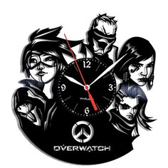 Настенные часы из виниловой пластинки "Overwatch" №2 Vinyl Lab