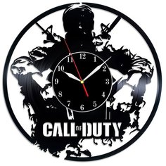 Настенные часы из виниловой пластинки "Call of Duty" Vinyl Lab