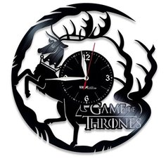 Настенные часы из виниловой пластинки "Герб Баратеонов" Vinyl Lab