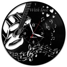 Настенные часы из виниловой пластинки "Гитара" №4 Vinyl Lab