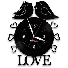 Настенные часы из виниловой пластинки "Любовь" Vinyl Lab