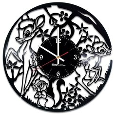 Настенные часы из виниловой пластинки "Бэмби" Vinyl Lab