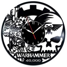 Настенные часы из виниловой пластинки "Warhammer 40,000" №2 Vinyl Lab