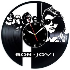 Настенные часы из виниловой пластинки "Bon Jovi" №2 Vinyl Lab