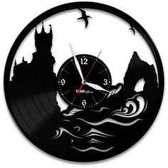 Настенные часы из виниловой пластинки "Ласточкино гнездо" Vinyl Lab