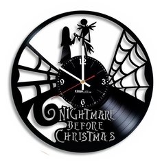 Настенные часы из виниловой пластинки "Кошмар перед Рождеством" Vinyl Lab