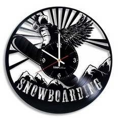 Настенные часы из виниловой пластинки "Сноубординг" №1 Vinyl Lab