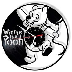 Настенные часы из виниловой пластинки "Винни Пух" Vinyl Lab