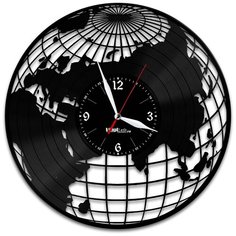 Настенные часы из виниловой пластинки "География" №2 Vinyl Lab