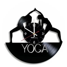 Настенные часы из виниловой пластинки "Йога" №4 Vinyl Lab