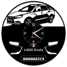 Настенные часы из виниловой пластинки "Lada" Vinyl Lab