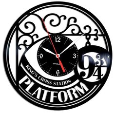 Настенные часы из виниловой пластинки "Гарри Поттер" №4 Vinyl Lab