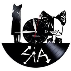 Настенные часы из виниловой пластинки "Sia" №2 Vinyl Lab