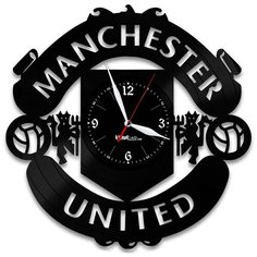 Настенные часы из виниловой пластинки "Manchester United" Vinyl Lab