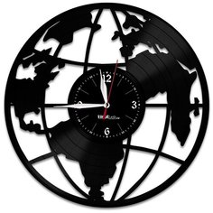 Настенные часы из виниловой пластинки "География" №1 Vinyl Lab