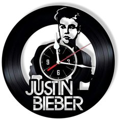 Настенные часы из виниловой пластинки "Justin Bieber" Vinyl Lab
