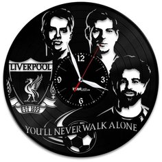 Настенные часы из виниловой пластинки "ФК Ливерпуль" №1 Vinyl Lab
