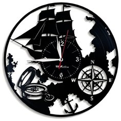 Настенные часы из виниловой пластинки "Путешественник" Vinyl Lab