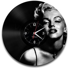 Настенные часы с портретом на виниловой пластинке "Мэрилин Монро" Vinyl Lab