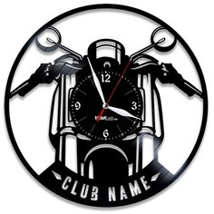 Настенные часы из виниловой пластинки "MotoClub" Vinyl Lab