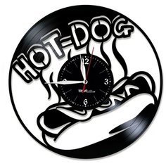 Настенные часы из виниловой пластинки "Хот-Дог" №1 Vinyl Lab