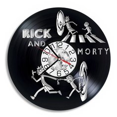 Настенные часы из виниловой пластинки "Рик и Морти" №3 Vinyl Lab