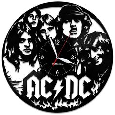 Настенные часы из виниловой пластинки "AC/DC" №2 Vinyl Lab