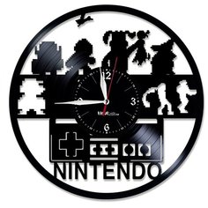 Настенные часы из виниловой пластинки "Nintendo" Vinyl Lab