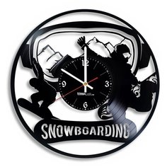 Настенные часы из виниловой пластинки "Сноубординг" №2 Vinyl Lab