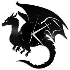 Настенные часы из виниловой пластинки "Дракон" №1 Vinyl Lab