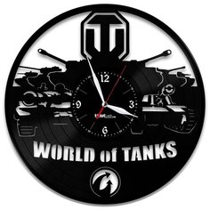 Настенные часы из виниловой пластинки "World of Tanks" №3 Vinyl Lab