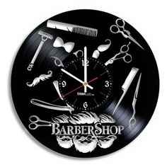 Настенные часы из виниловой пластинки "Барбершоп" №5 Vinyl Lab