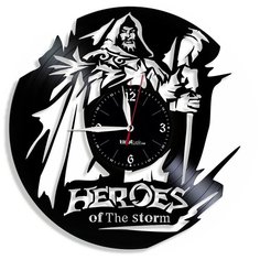 Настенные часы из виниловой пластинки "Heroes Of The Storm" Vinyl Lab