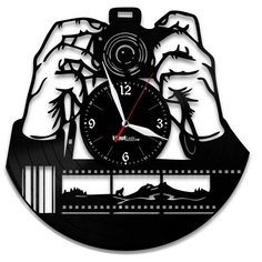 Настенные часы из виниловой пластинки "Фотограф" №1 Vinyl Lab
