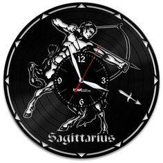 Настенные часы из виниловой пластинки "Знак зодиака "Стрелец" Vinyl Lab